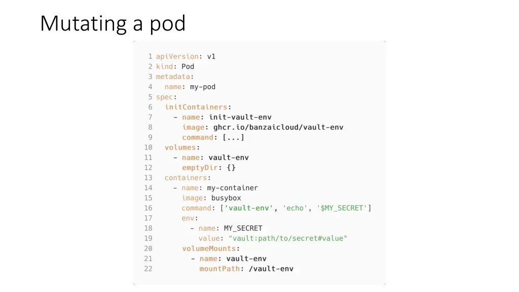 mutating a pod