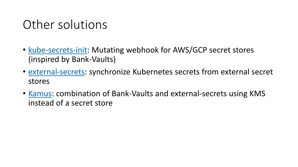other solutions