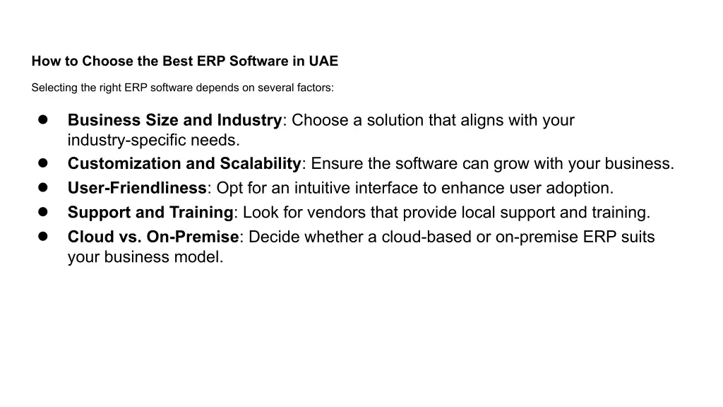 how to choose the best erp software in uae