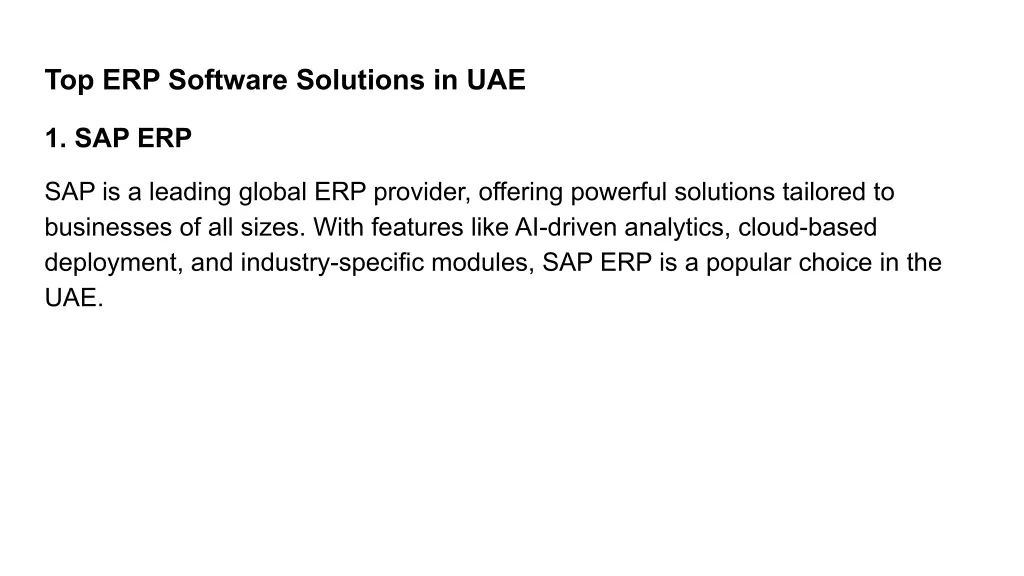 top erp software solutions in uae