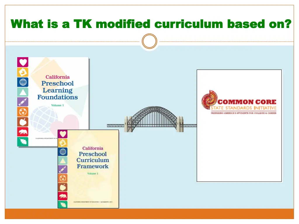 what is a tk modified curriculum based on what