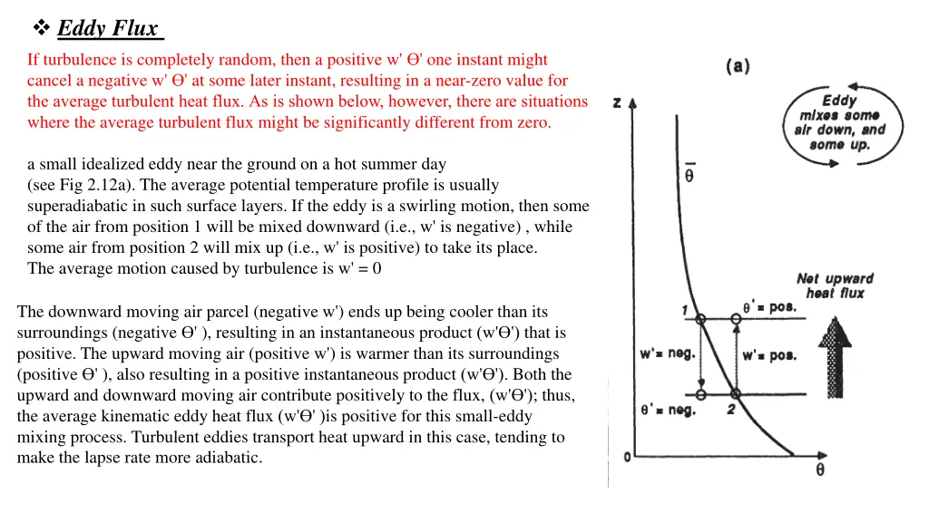 eddy flux if turbulence is completely random then