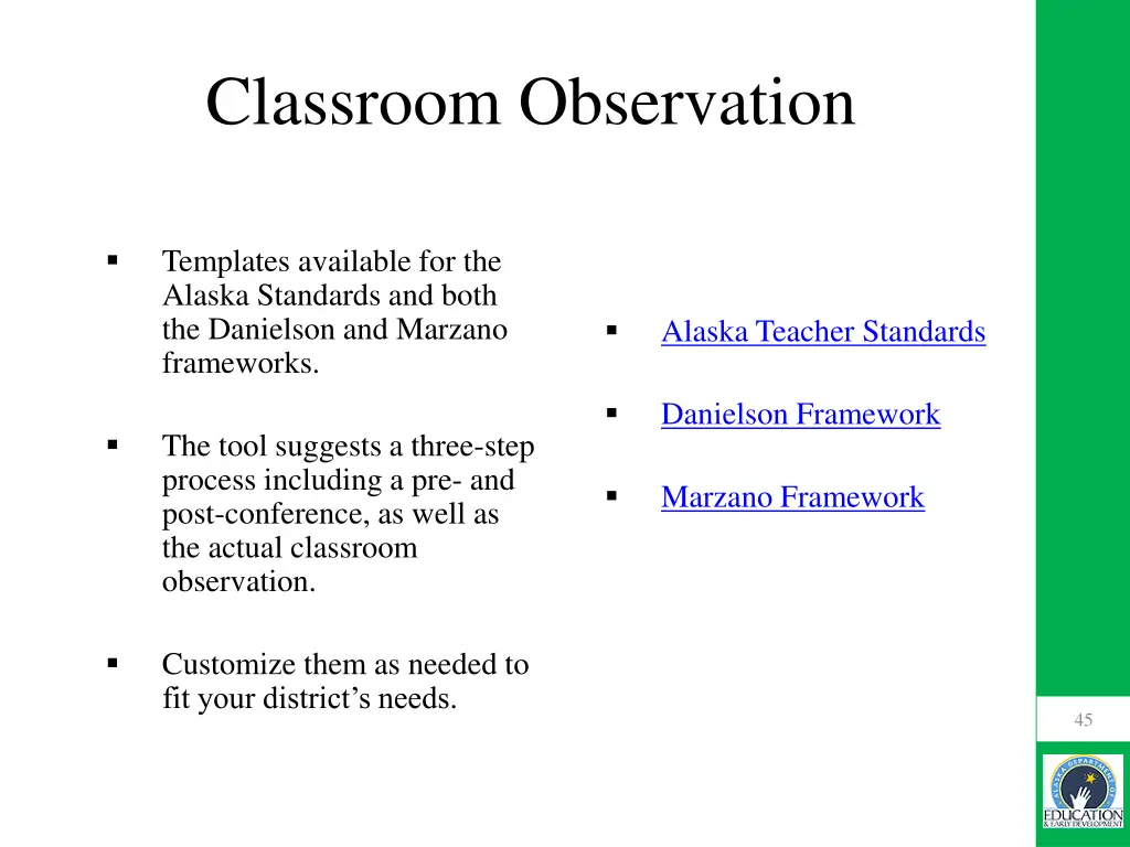 classroom observation