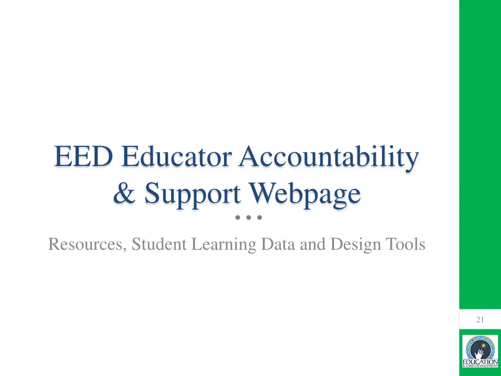 eed educator accountability support webpage