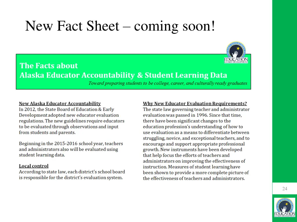 new fact sheet coming soon