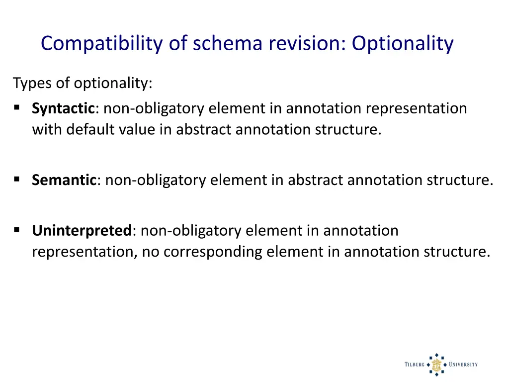 compatibility of schema revision optionality
