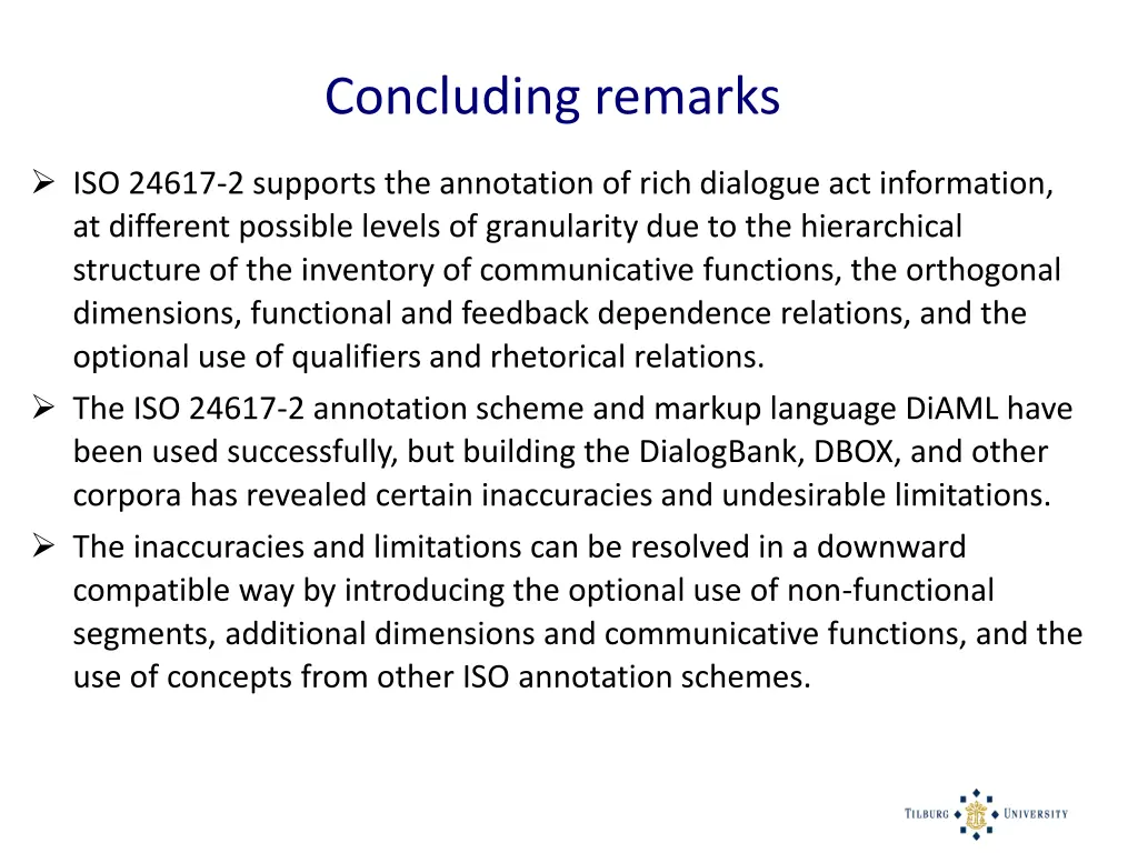 concluding remarks