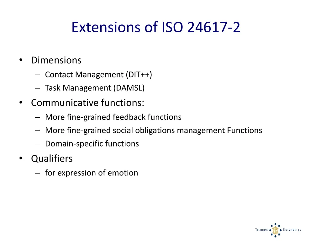 extensions of iso 24617 2