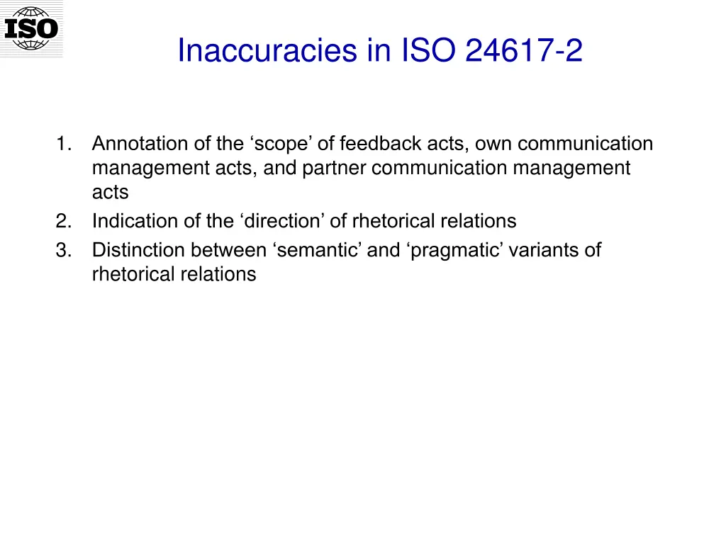 inaccuracies in iso 24617 2