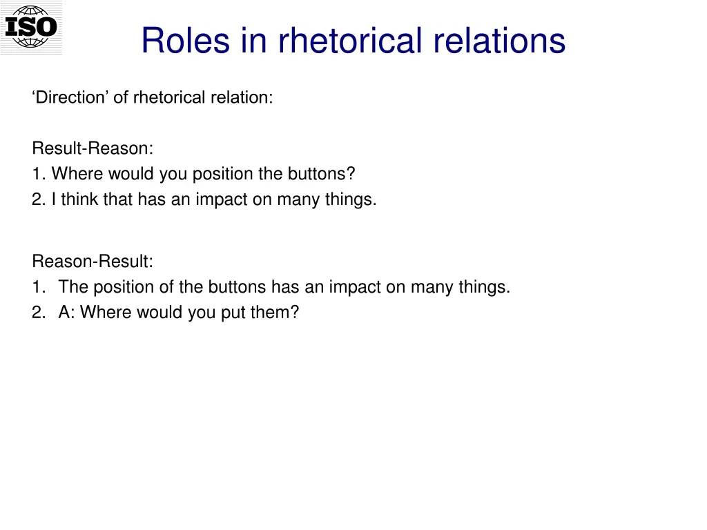 roles in rhetorical relations
