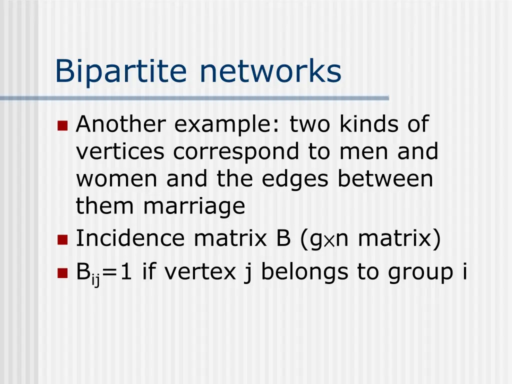 bipartite networks 1