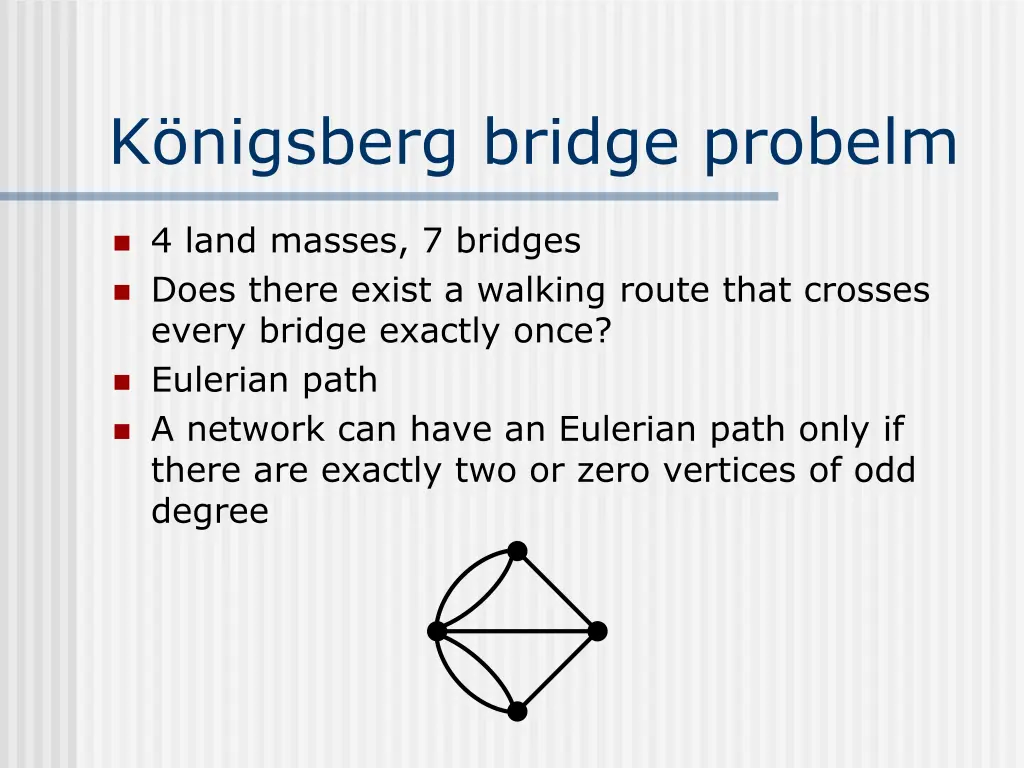 k nigsberg bridge probelm