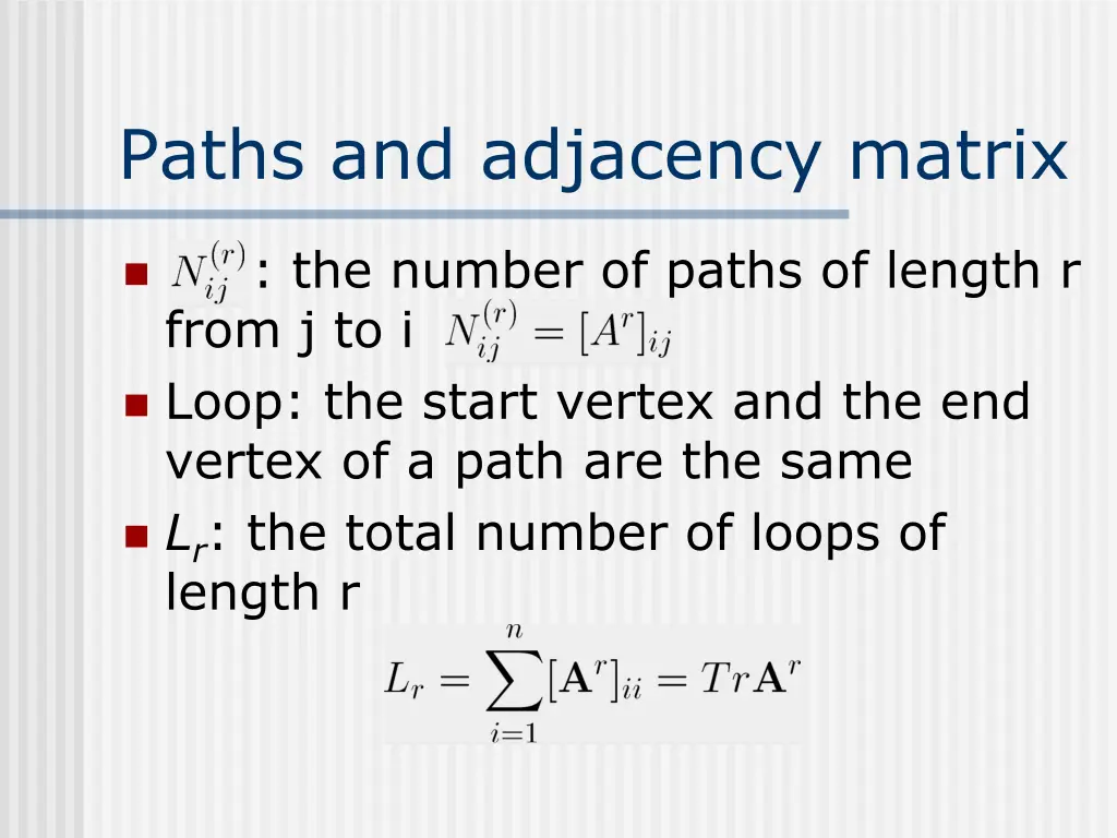 paths and adjacency matrix 1