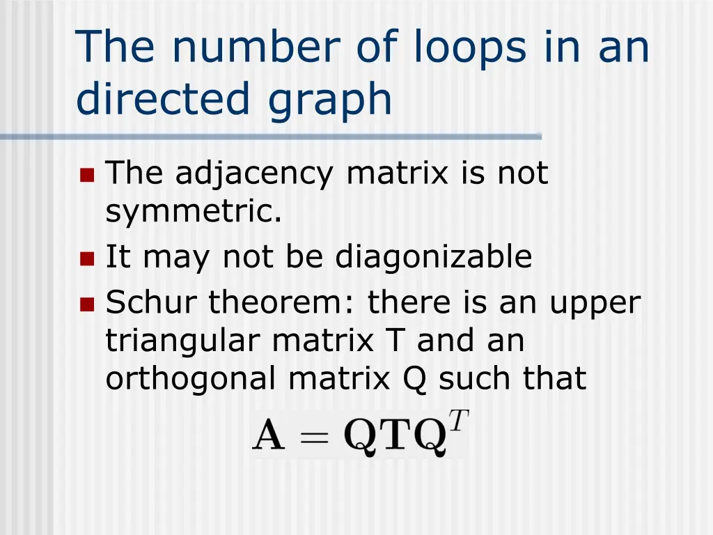the number of loops in an directed graph