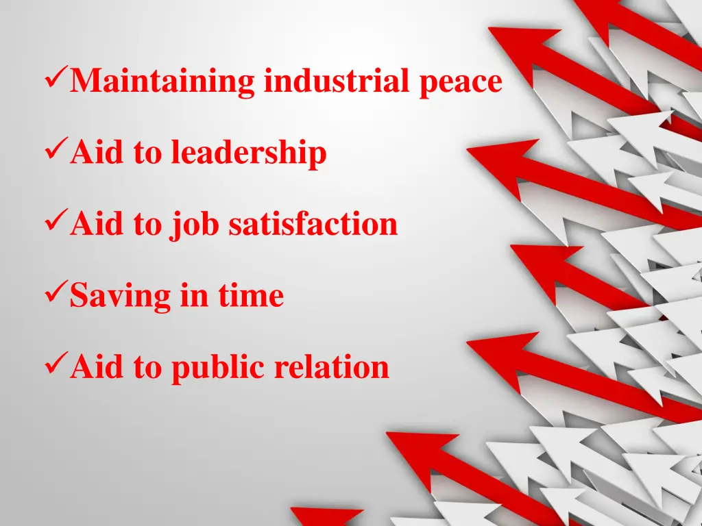 maintaining industrial peace