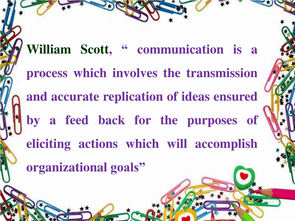 william scott communication is a
