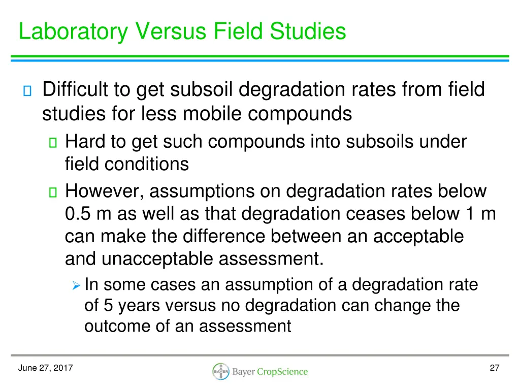 laboratory versus field studies 1
