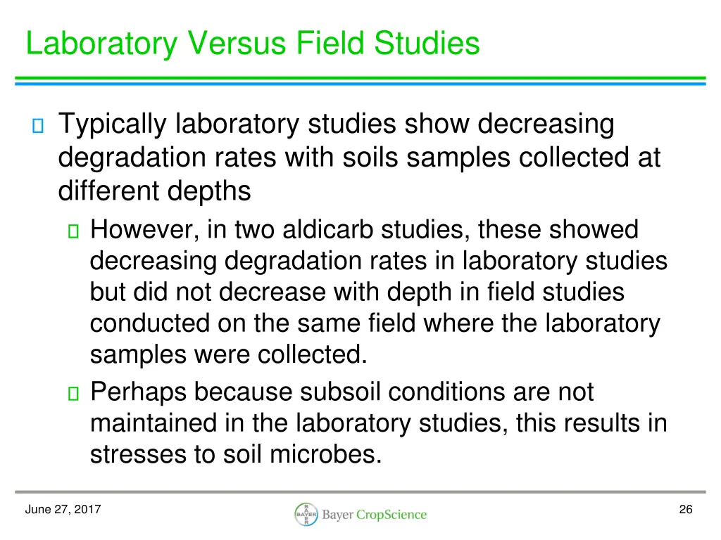 laboratory versus field studies