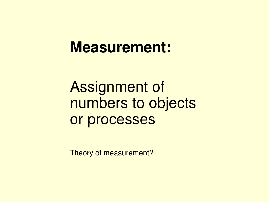 measurement