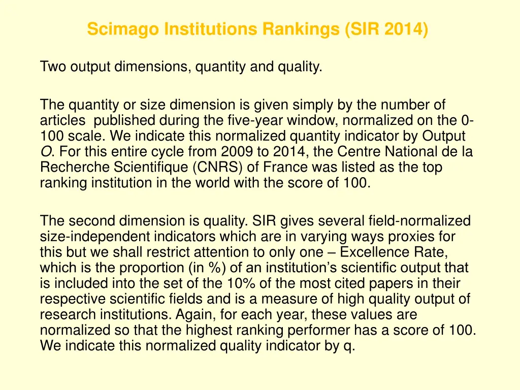 scimago institutions rankings sir 2014