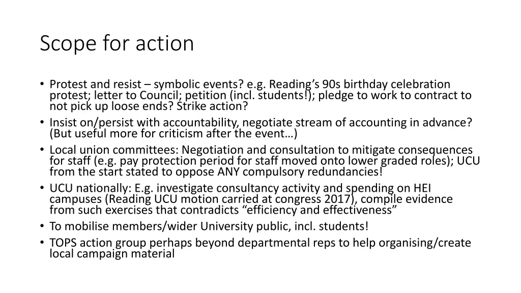 scope for action 1