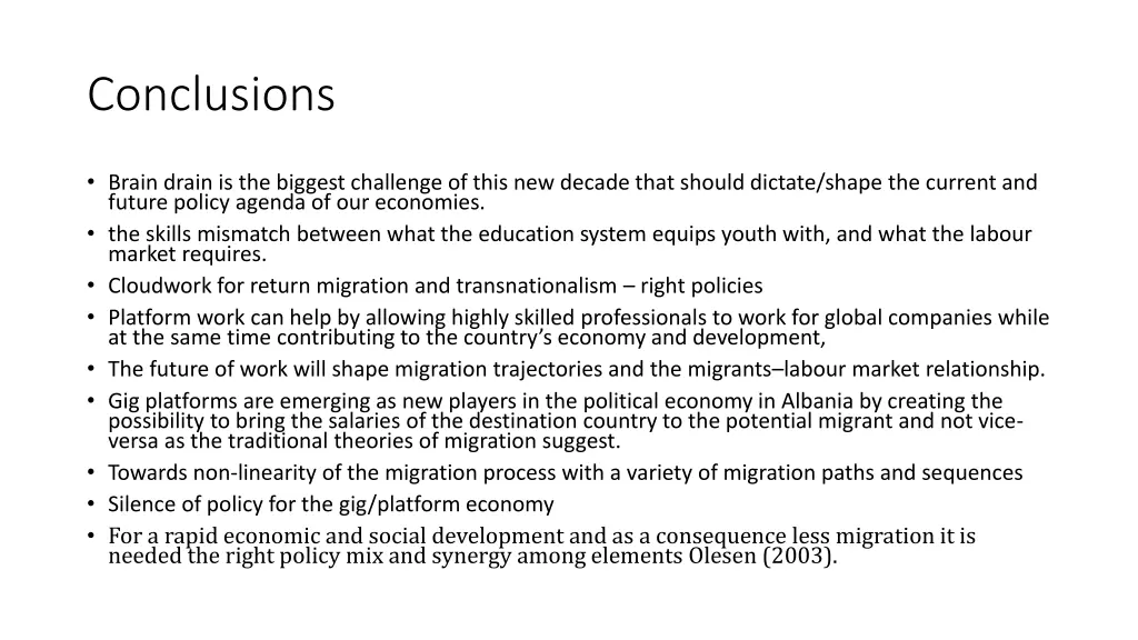 conclusions