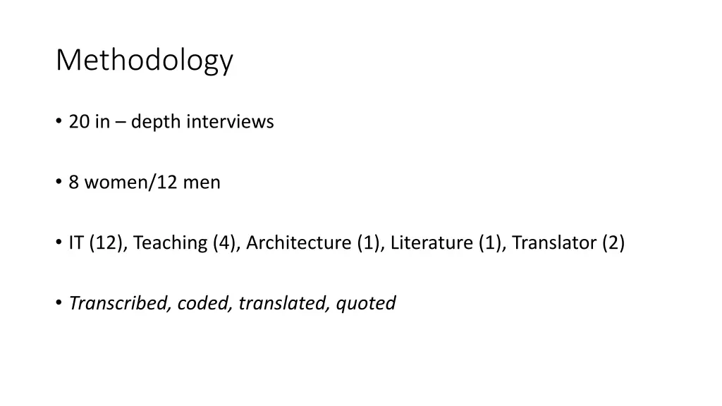 methodology