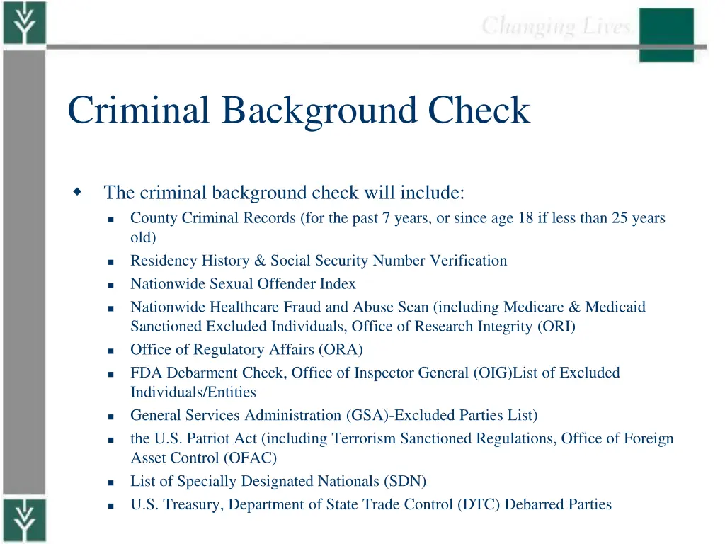 criminal background check