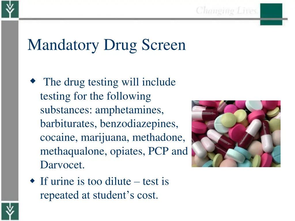 mandatory drug screen
