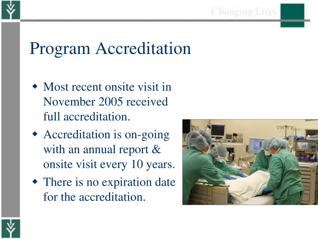 program accreditation