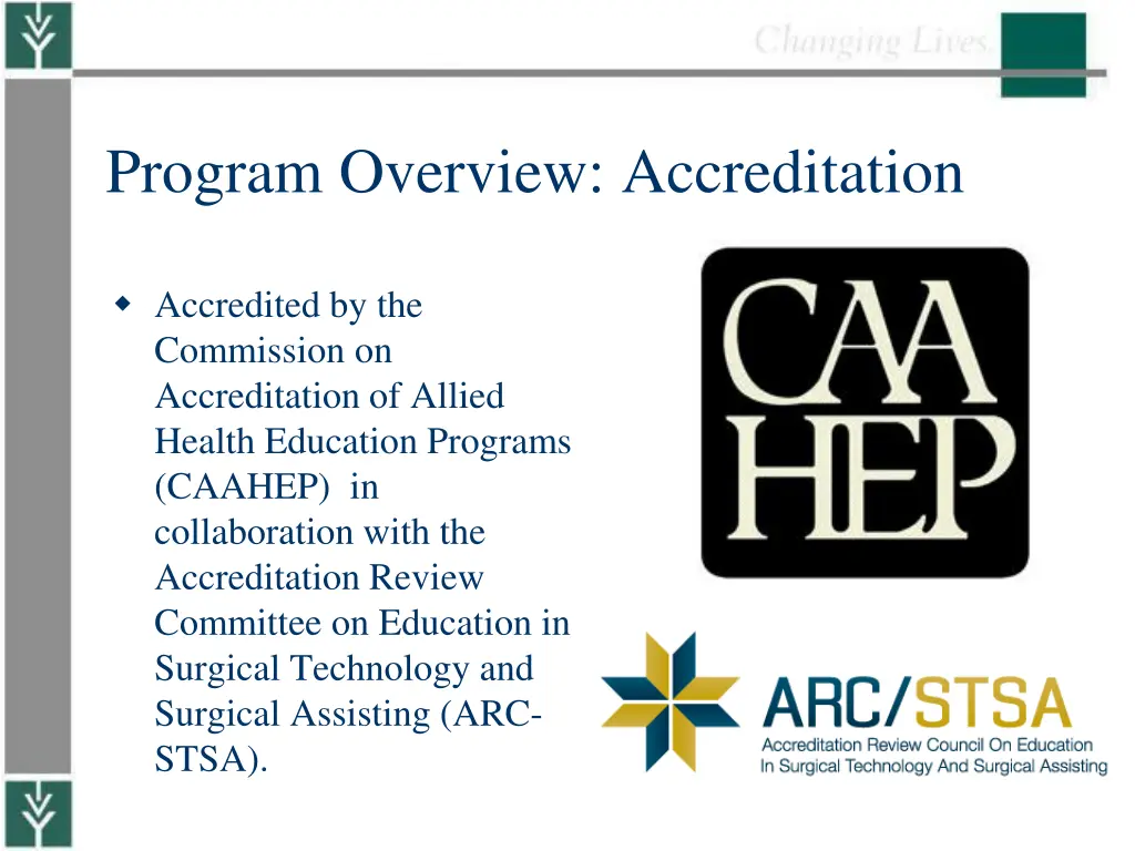program overview accreditation