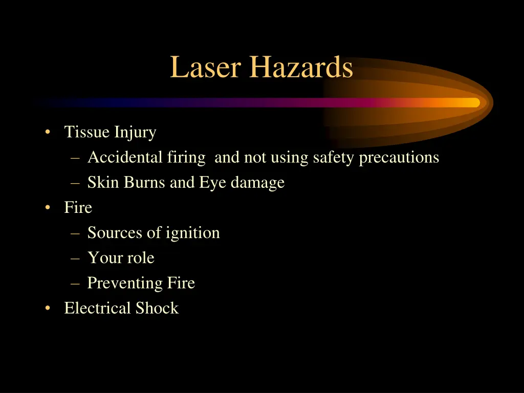 laser hazards