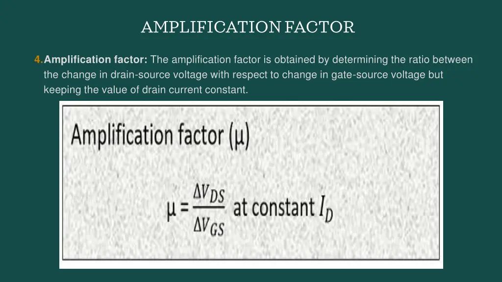 amplification factor