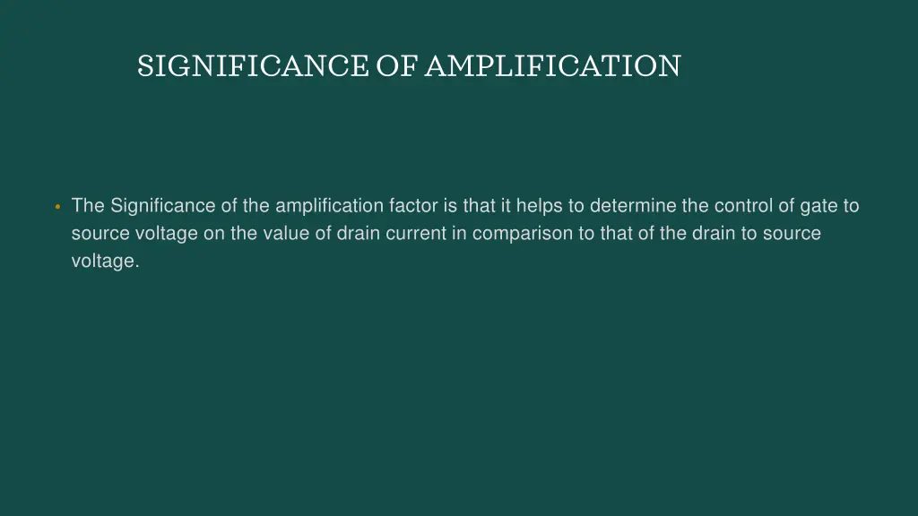 significance of amplification