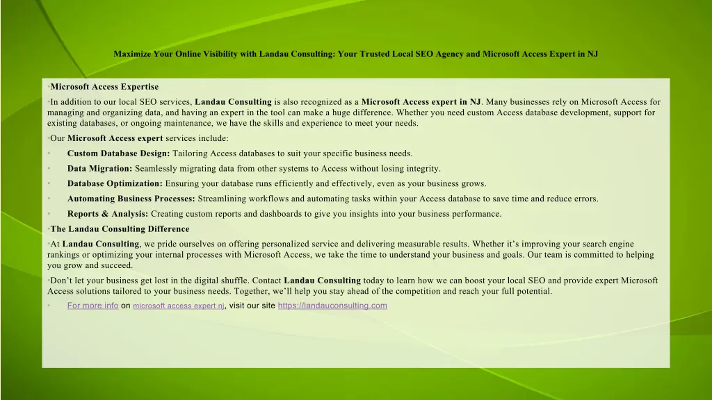 maximize your online visibility with landau 1