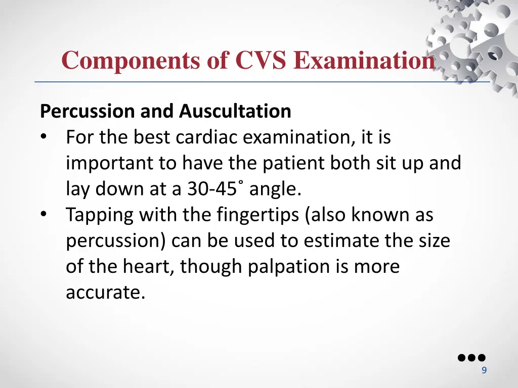 components of cvs examination 3