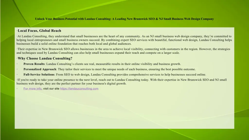 unlock your business potential with landau 1
