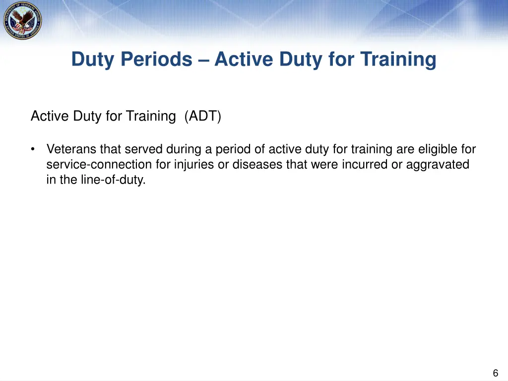 duty periods active duty for training
