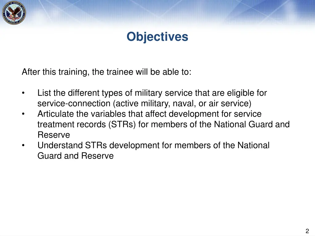 objectives