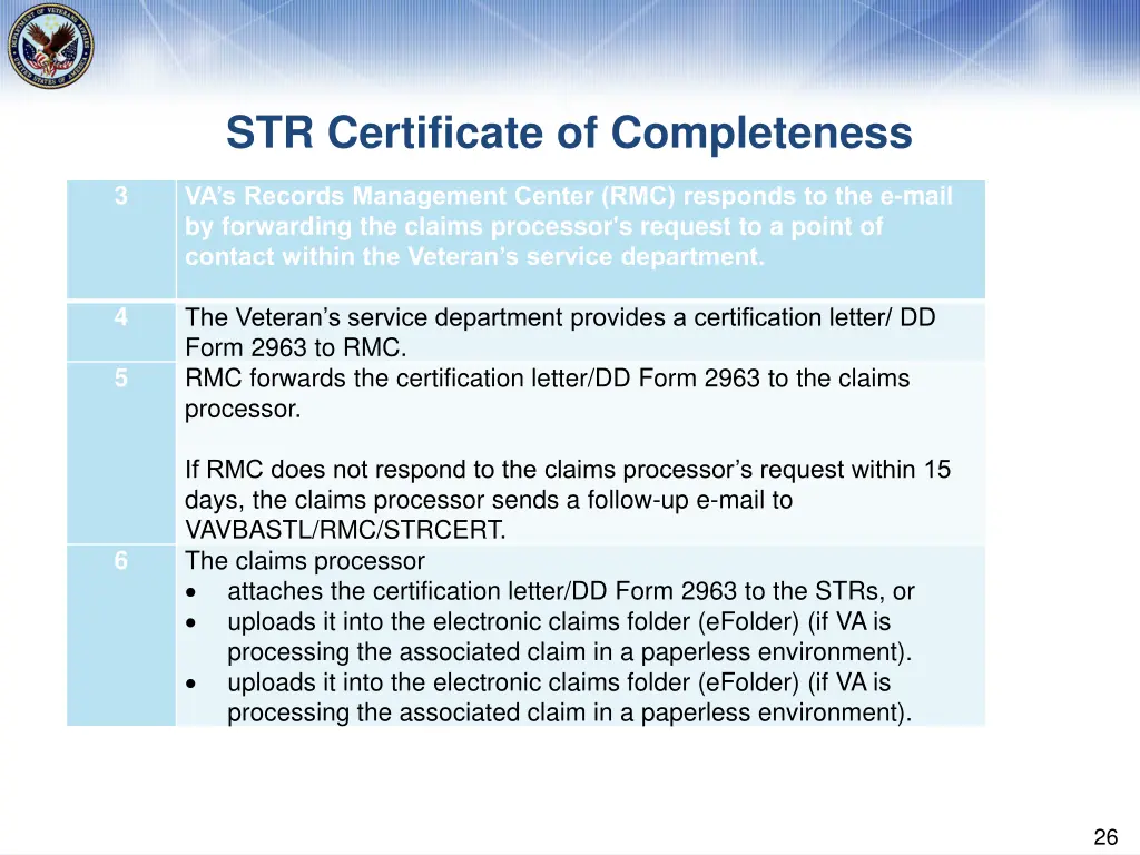 str certificate of completeness 3