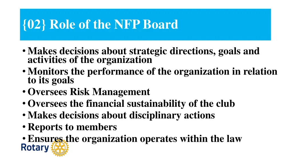 02 role of the nfp board