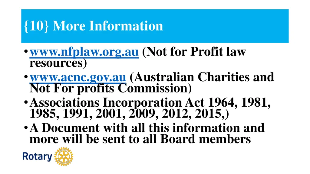 10 more information