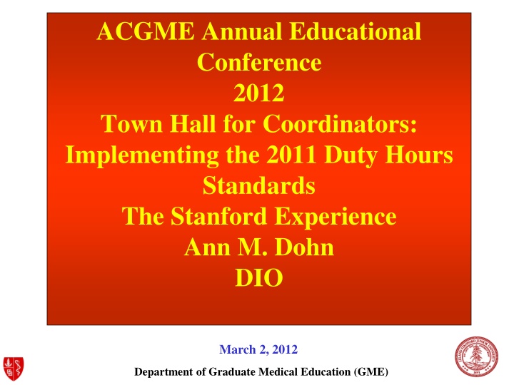 acgme annual educational conference 2012 town