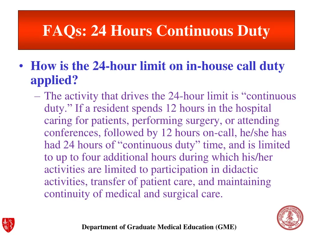 faqs 24 hours continuous duty