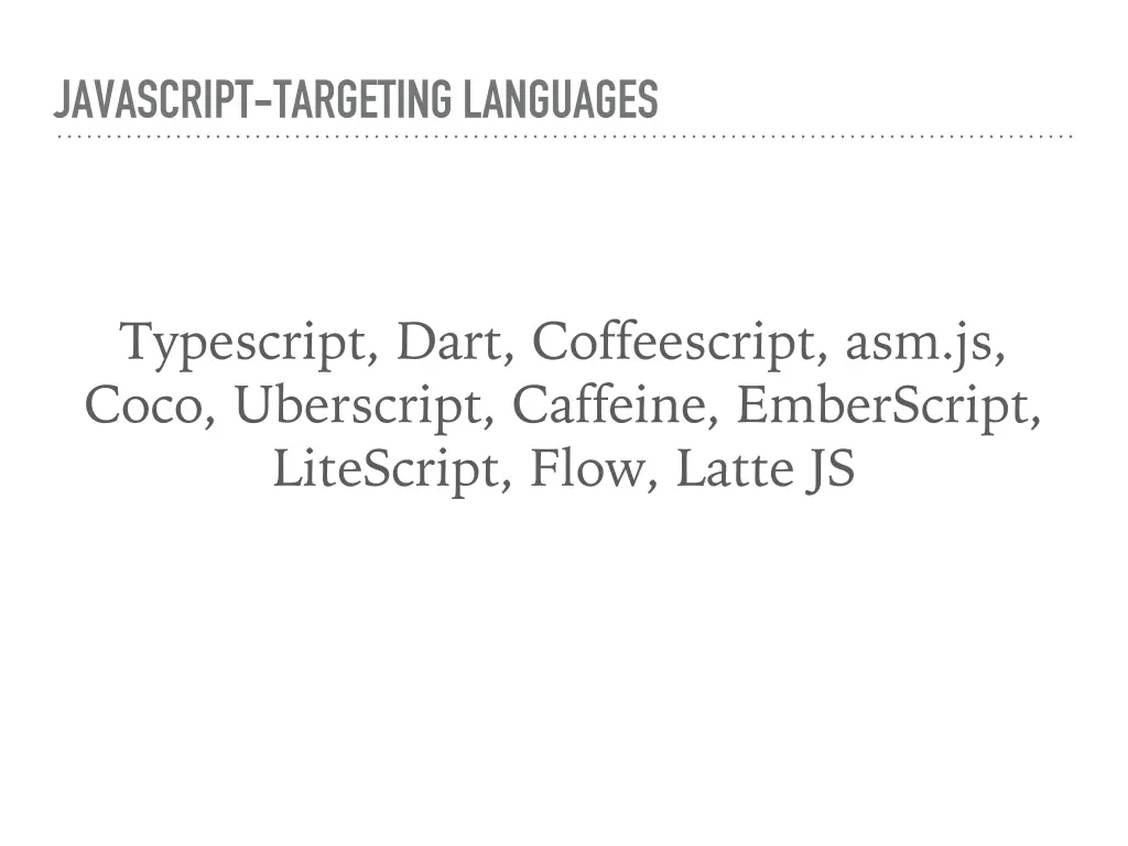 javascript targeting languages