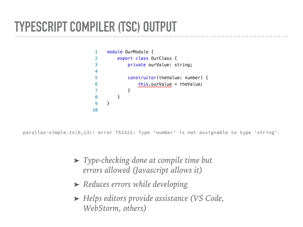 typescript compiler tsc output 1