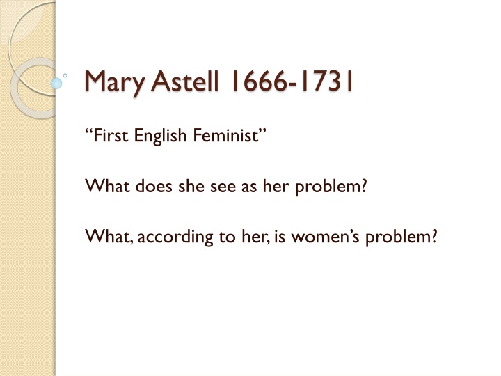 mary astell 1666 1731