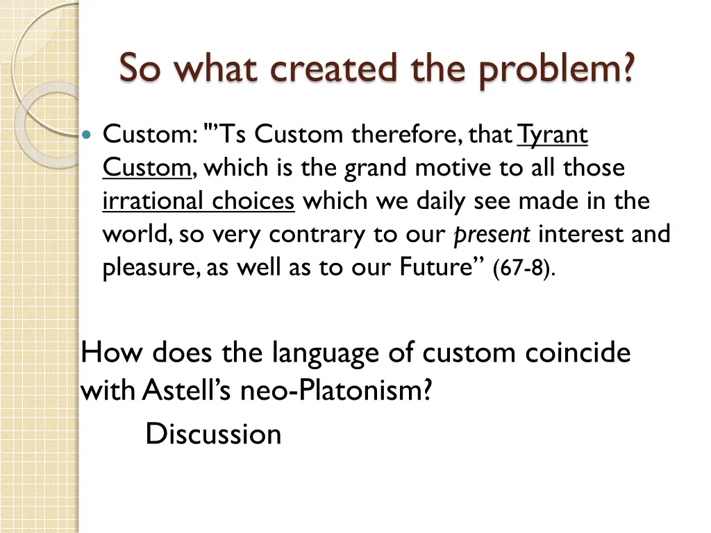 so what created the problem