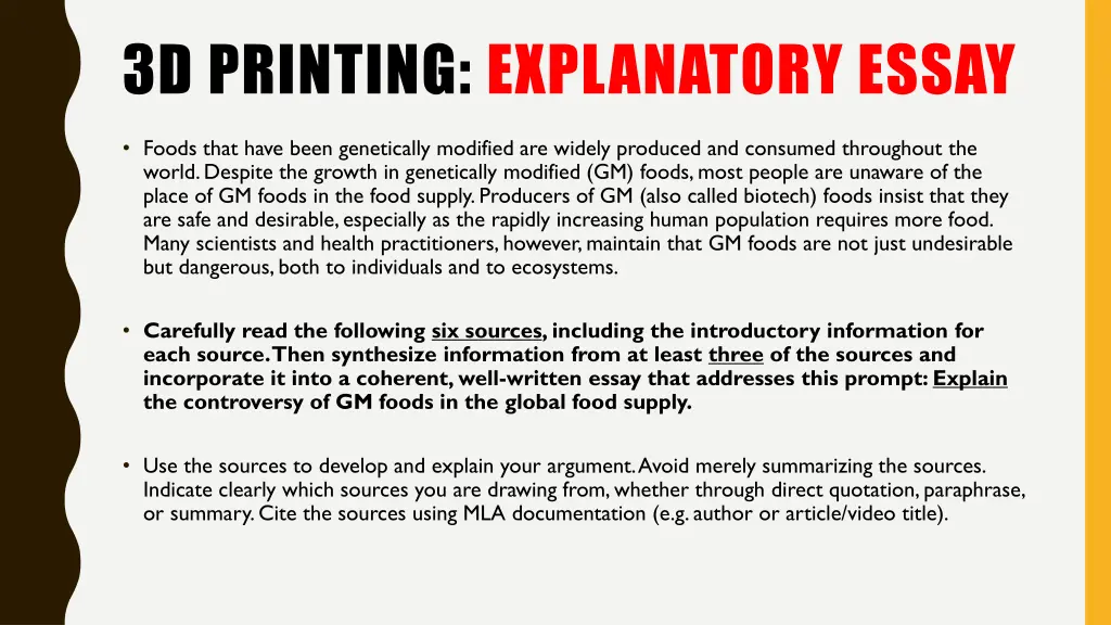 3d printing explanatory essay