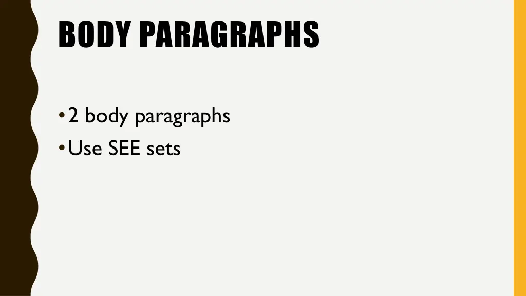 body paragraphs